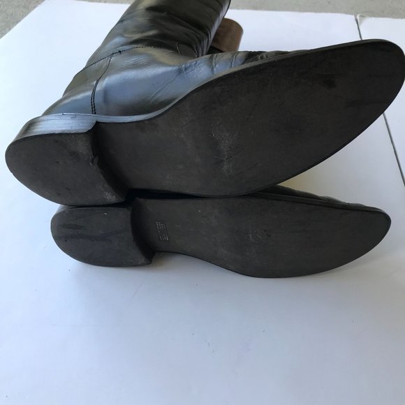 L' Autre Chose Riding Boots 38W Two Tone Tan Brown Equestrian Pull On Le… - Picture 9 of 12